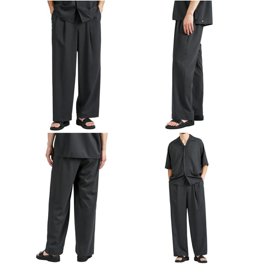 marka（マーカ） ： TWO TUCK MILITARY TROUSERS -WOOL HIGH TWIST
