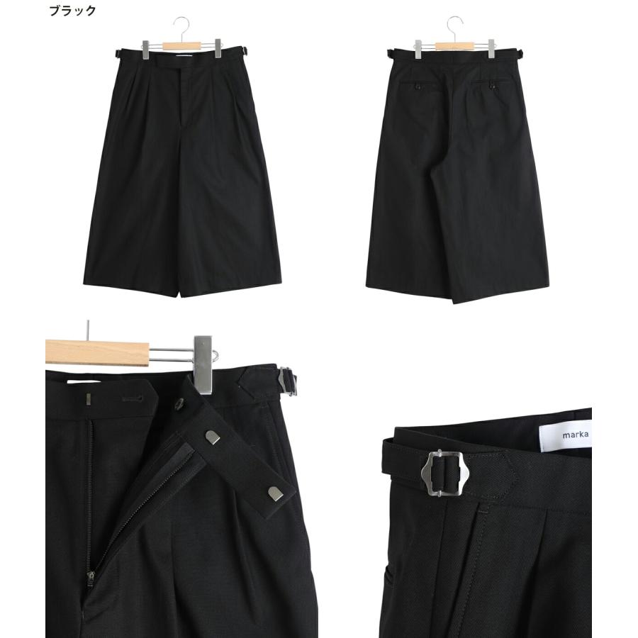 marka（マーカ） ： TWO TUCK CROPPED TROUSERS -ORGANIC COTTON