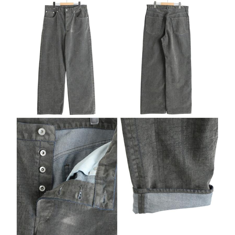 marka（マーカ） ： CYLINDER FIT JEANS -VELVET-FLOCKED ORGANIC