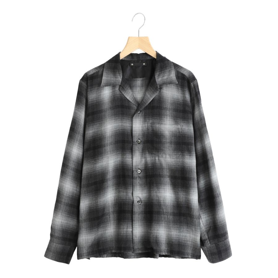 MINEDENIM（マインデニム） ： T.Rayon Ombre Open Collar Shirt / 全2