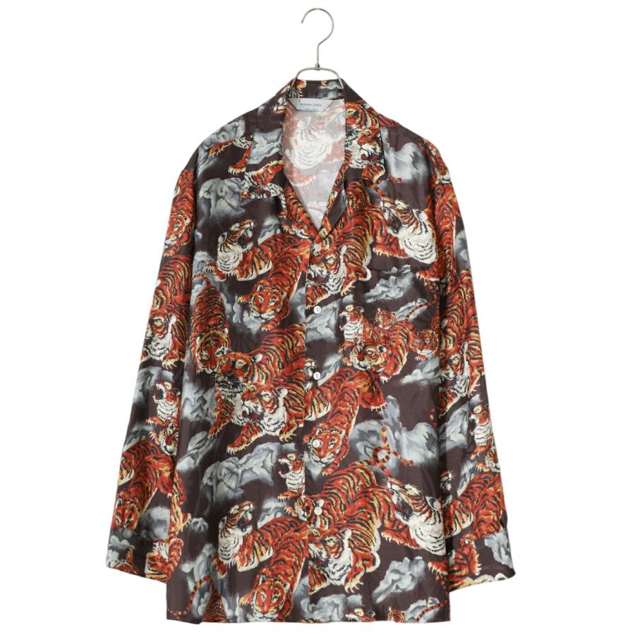 NIPOALOHA / ニポアロハ ： SILK LONG SLEEVE ALOHA SHIRT(百虎) N24