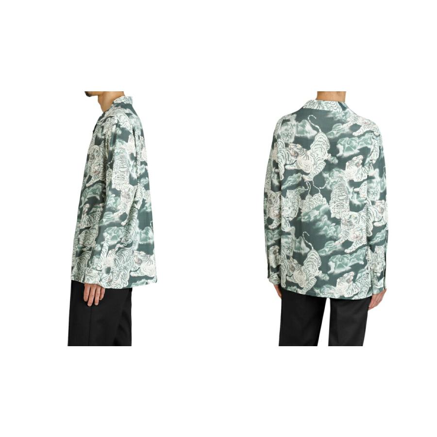 NIPOALOHA（ニポアロハ） ： RAYON LONG SLEEVE ALOHA SHIRT(百虎