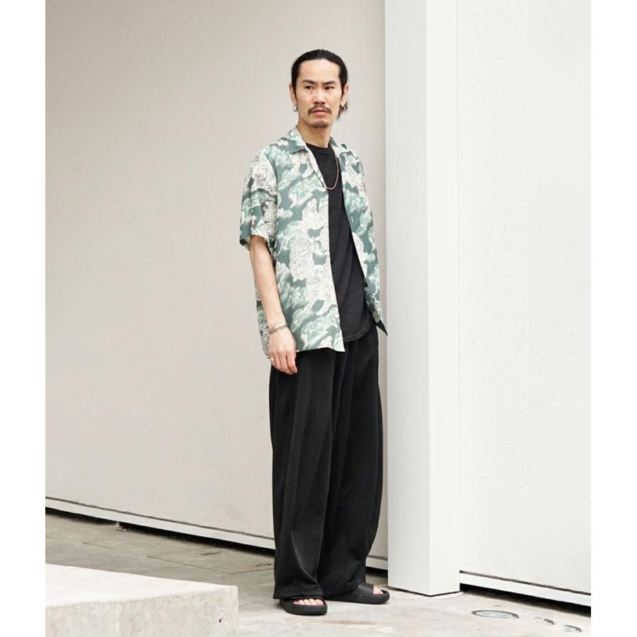 NIPOALOHA（ニポアロハ） ： RAYON SHORT SLEEVE ALOHA SHIRT(百虎