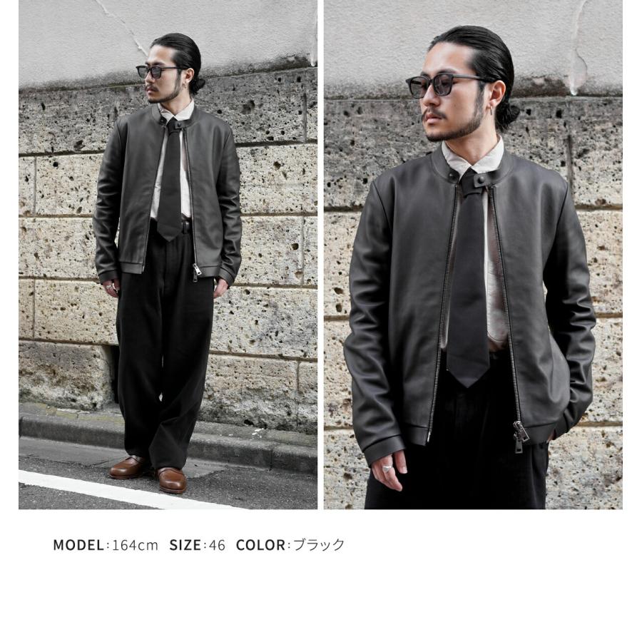 カリブロ12 CALIBRO12レザーブルゾン NEW MAX 46 CALIBRO12 / カリブロドーディチ ： single riders NAPPA GLOVE TALCO