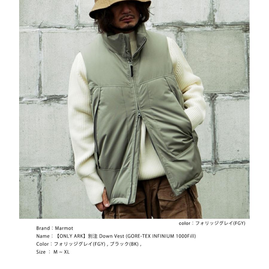 新品☆Marmot ONLY ARK別注 ゴアテックス ダウンベスト L 新品☆Marmot ONLY ARK別注 ゴアテックス ダウンベスト L