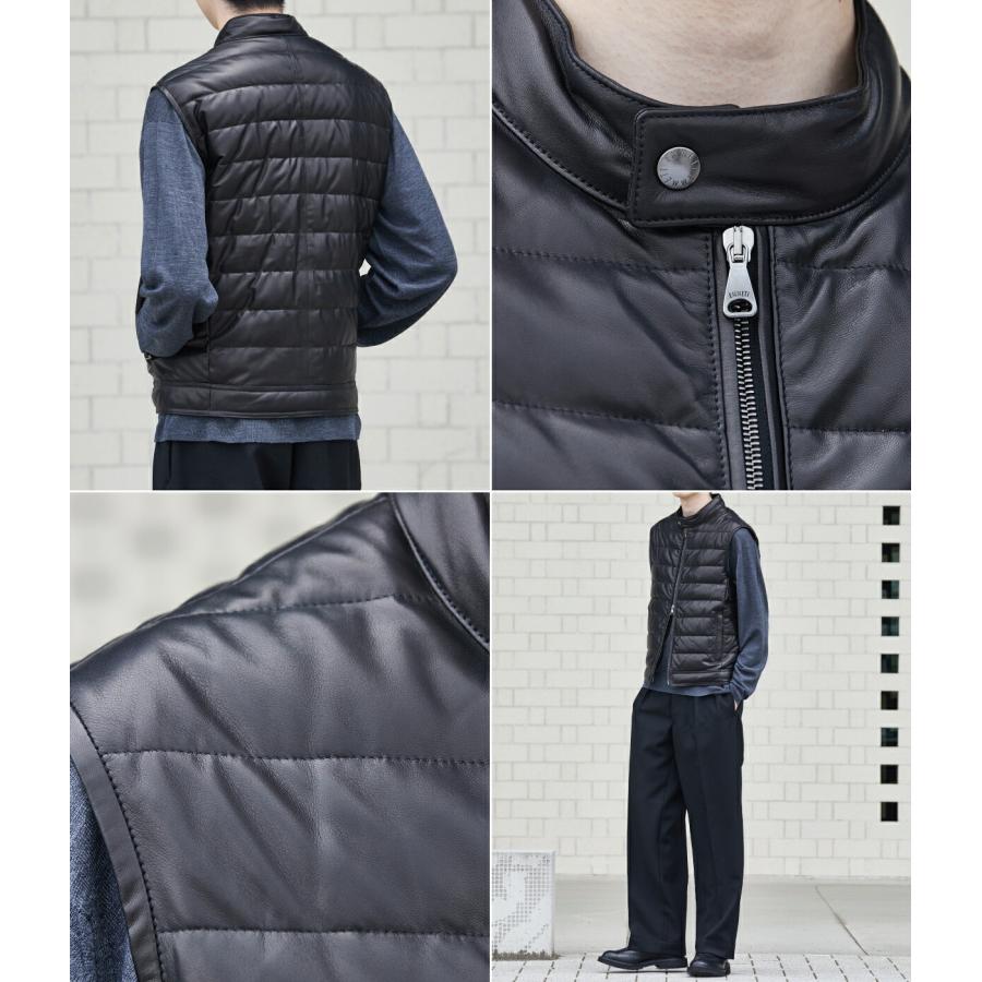 EMMETI / エンメティ ： 別注 JURI DOWN VEST SP LEATHER ： ONLYARK-1-2511の画像