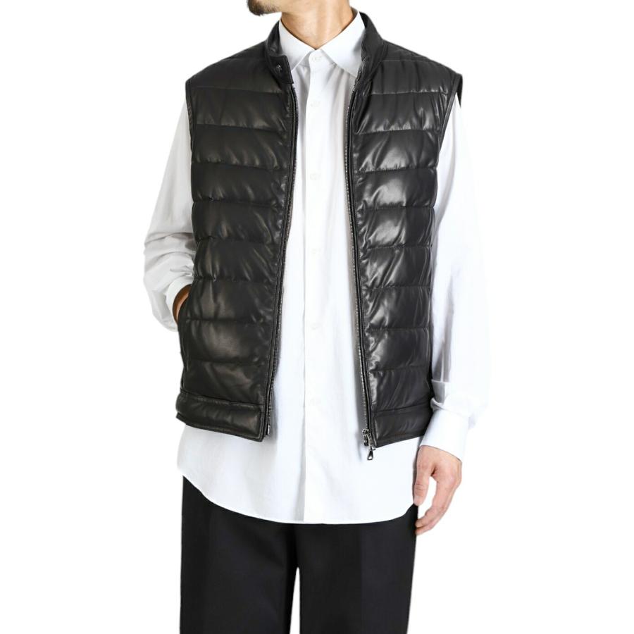 EMMETI / エンメティ ： 別注 JURI DOWN VEST SP LEATHER ： ONLYARK-1-2511の画像