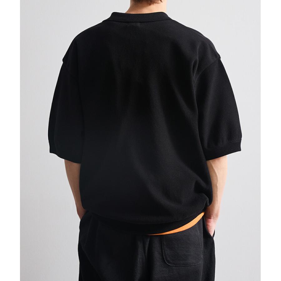 美品 crepuscule Moss Stitch Polo サイズ1 ブラック crepuscule Moss Stitch Polo Black - Mens | rroomm onlinestore