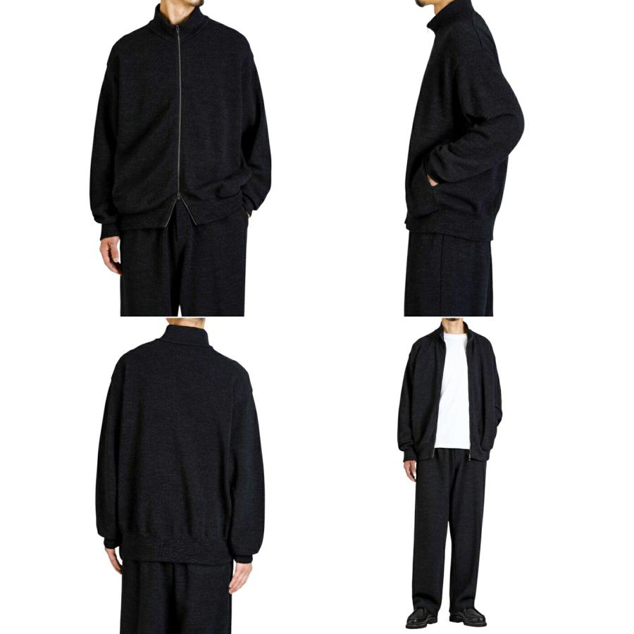 crepuscule 別注 トラックジャケット size 1 ブラック crepuscule（クレプスキュール） ： 別注 Extra Light Moss Stitch