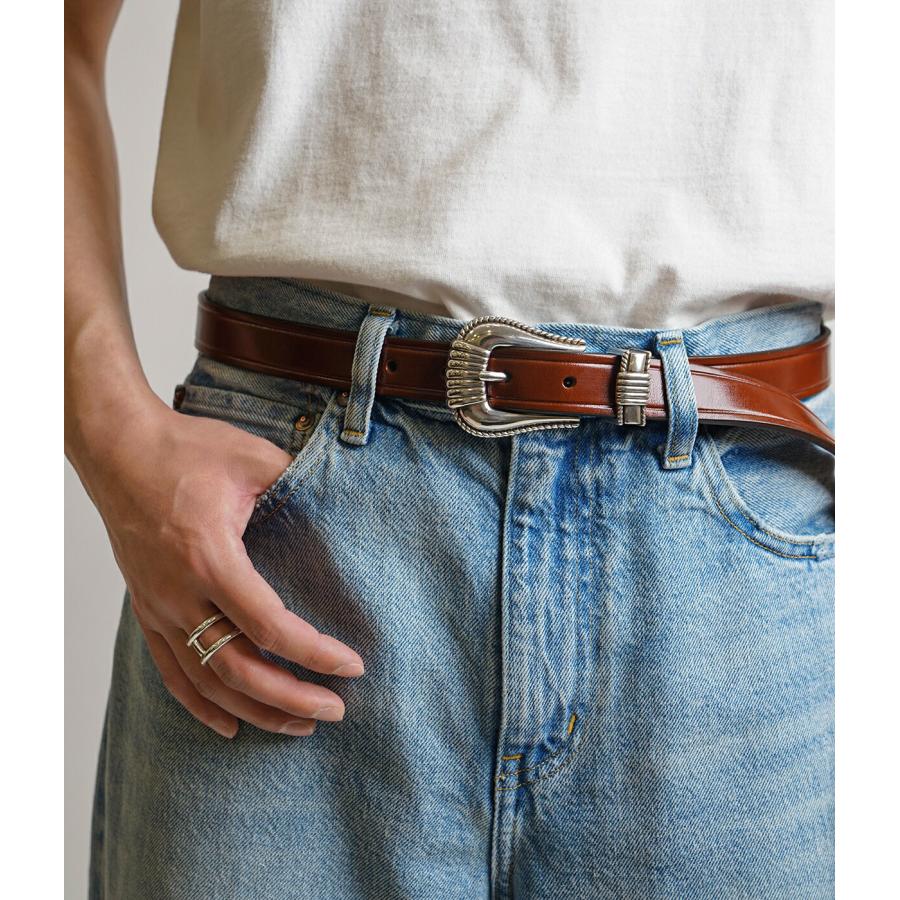 TORY LEATHER（トリーレザー） ： 別注 Long 3piese silver buckle