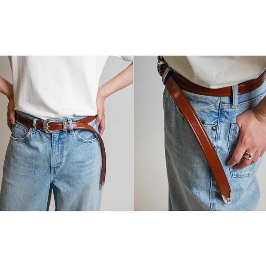 TORY LEATHER（トリーレザー） ： 別注 Long 3piese silver buckle
