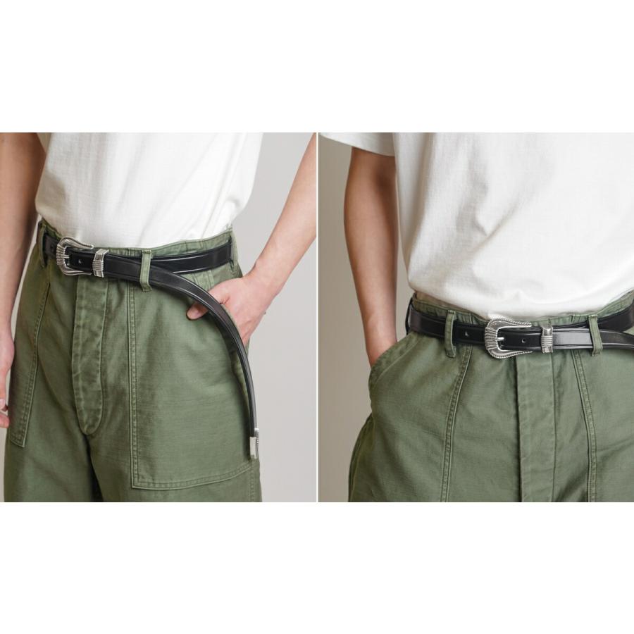 TORY LEATHER（トリーレザー） ： 別注 Long 3piese silver buckle