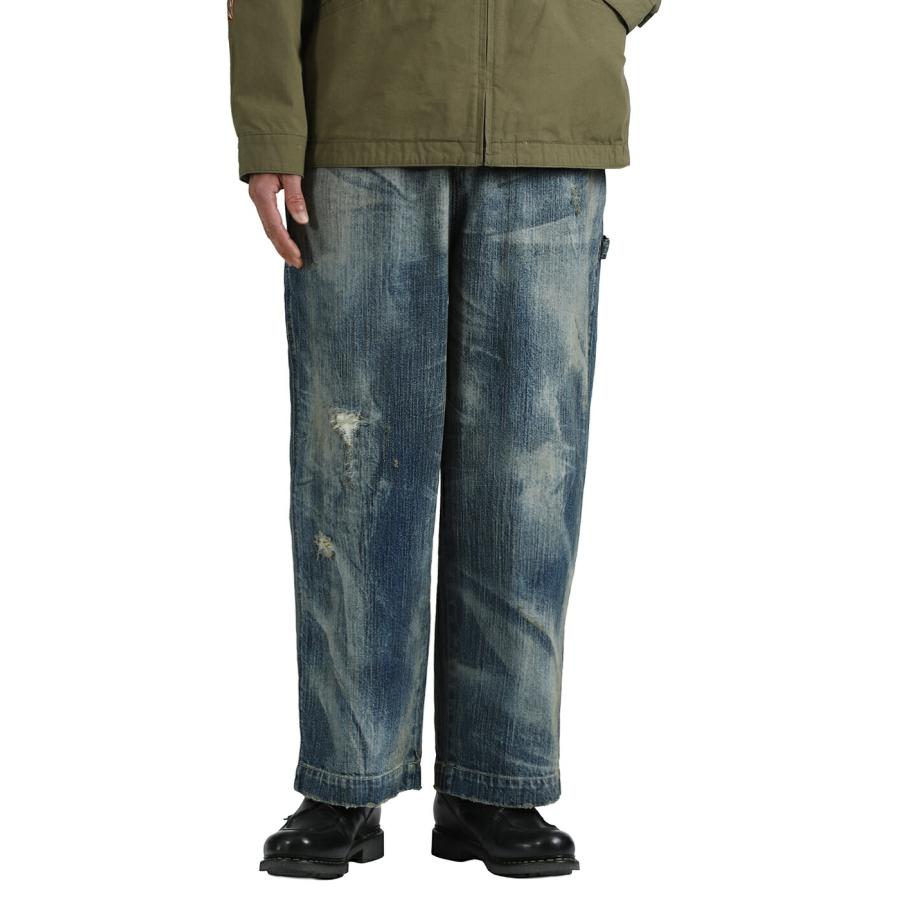 PORTER CLASSIC / ポータークラシック ： STEINBECK DENIM PAINTER PANTS VINTAGE CUSTOM ： PC-005-2497-26SS_4