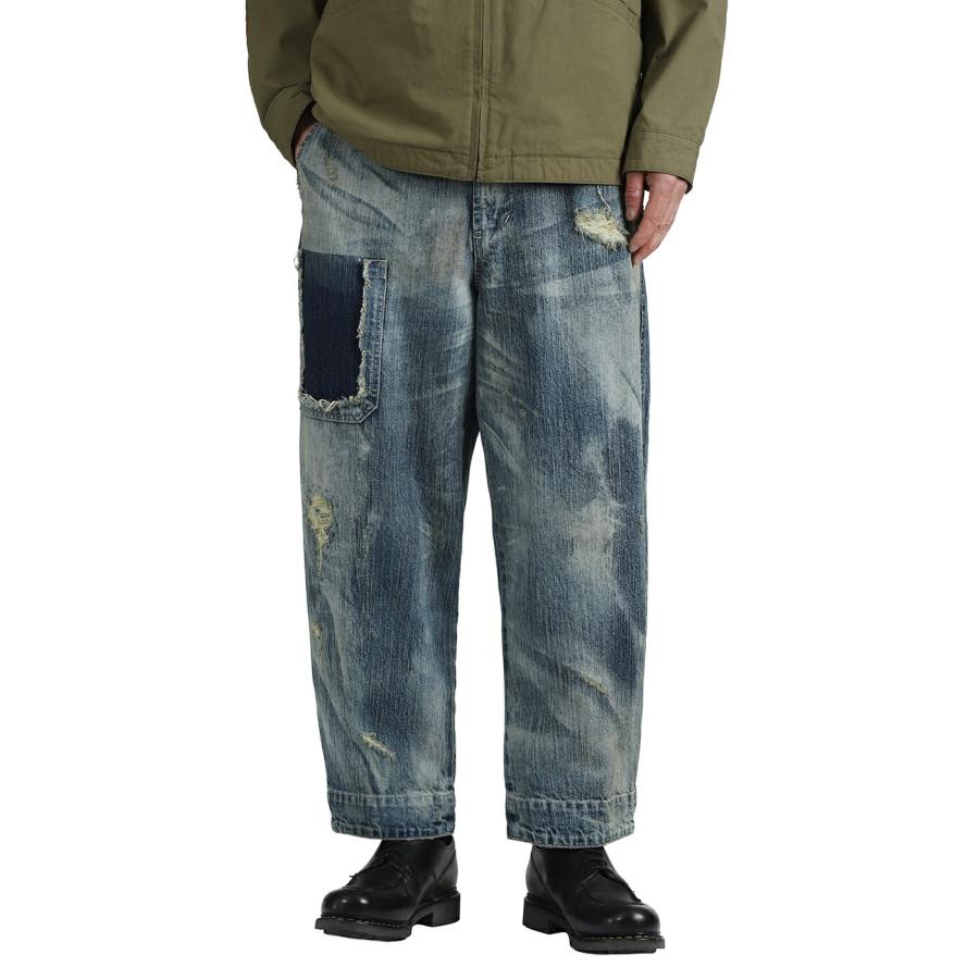 PORTER CLASSIC / ポータークラシック ： STEINBECK DENIM POCKET PANTS VINTAGE CUSTOM ： PC-005-2499の画像