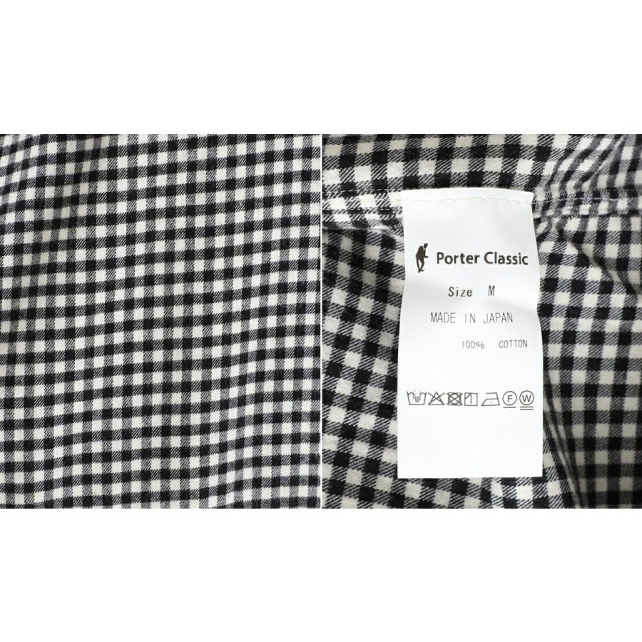 Porter Classic チェックシャツ Lサイズ ROLL UP GINGHAM CHECK SHIRT（ロール アップ ギンガム チェック