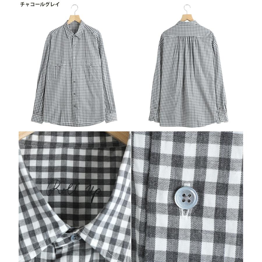 PORTER CLASSIC / ポータークラシック ： ROLL UP HEATHER GINGHAM CHECK SHIRT (GIZA 120/2) / 全2色 ： PC-016-3968の画像