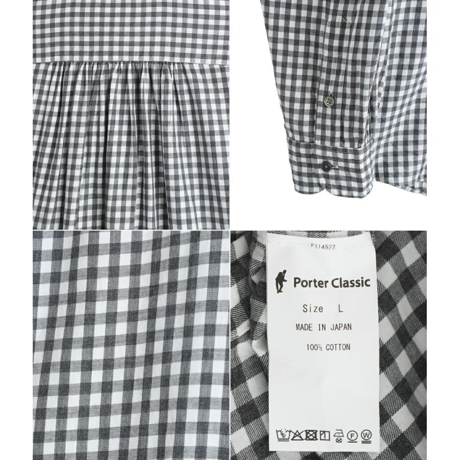 PORTER CLASSIC / ポータークラシック ： ROLL UP HEATHER GINGHAM CHECK SHIRT (GIZA 120/2) / 全2色 ： PC-016-3968の画像
