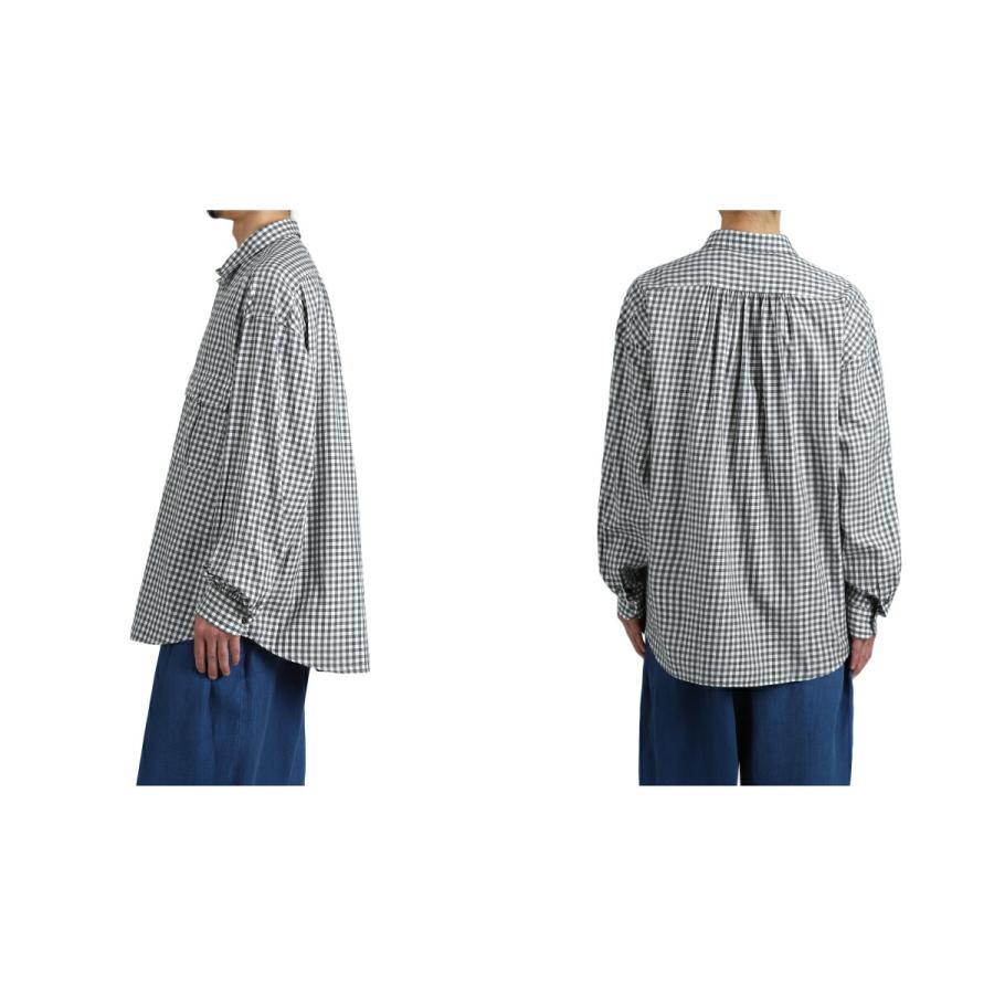 PORTER CLASSIC / ポータークラシック ： ROLL UP HEATHER GINGHAM CHECK SHIRT (GIZA 120/2) / 全2色 ： PC-016-3968の画像