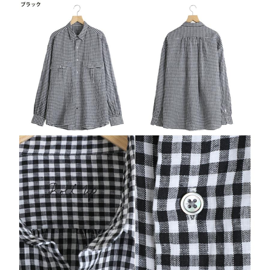 PORTER CLASSIC / ポータークラシック ： ROLL UP LINEN GINGHAM CHECK SHIRT / 全2色 ： PC-016-3978の画像