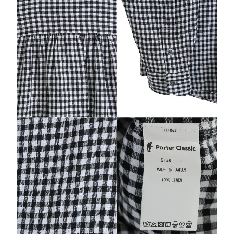 PORTER CLASSIC / ポータークラシック ： ROLL UP LINEN GINGHAM CHECK SHIRT / 全2色 ： PC-016-3978の画像
