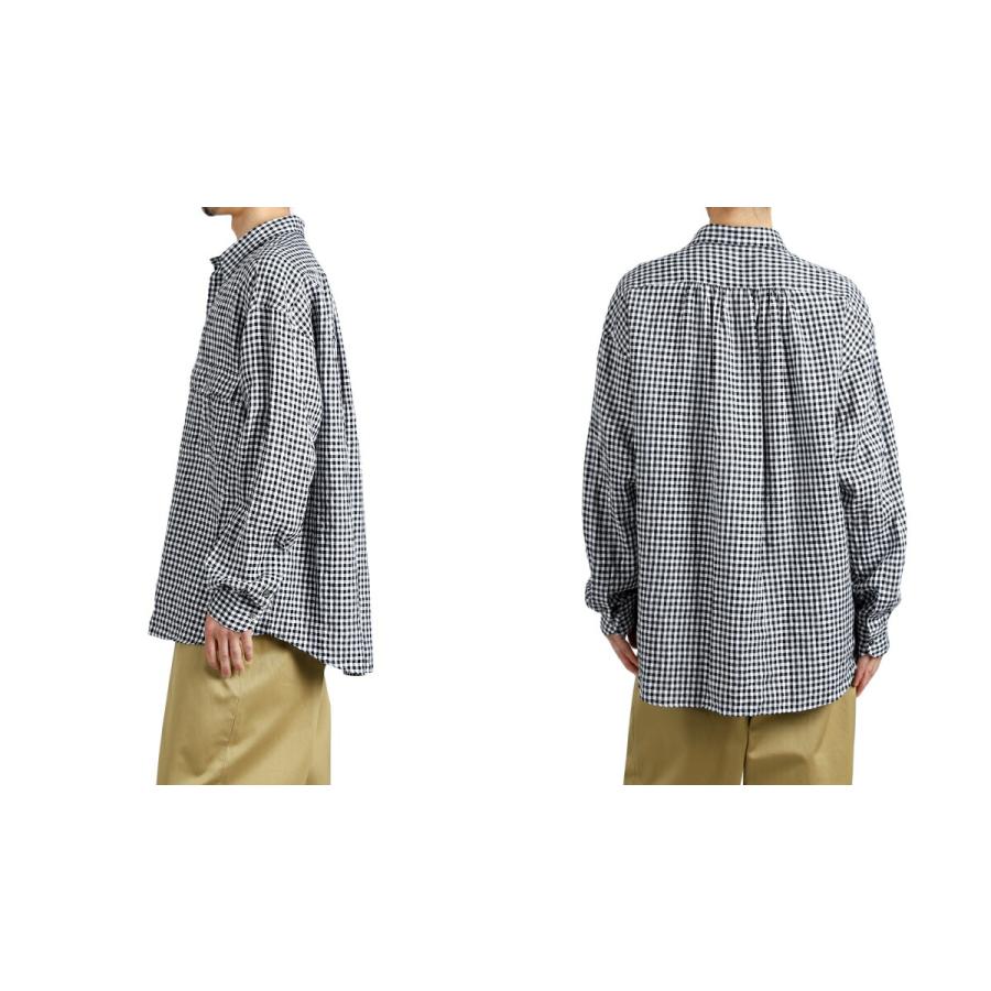PORTER CLASSIC / ポータークラシック ： ROLL UP LINEN GINGHAM CHECK SHIRT / 全2色 ： PC-016-3978の画像