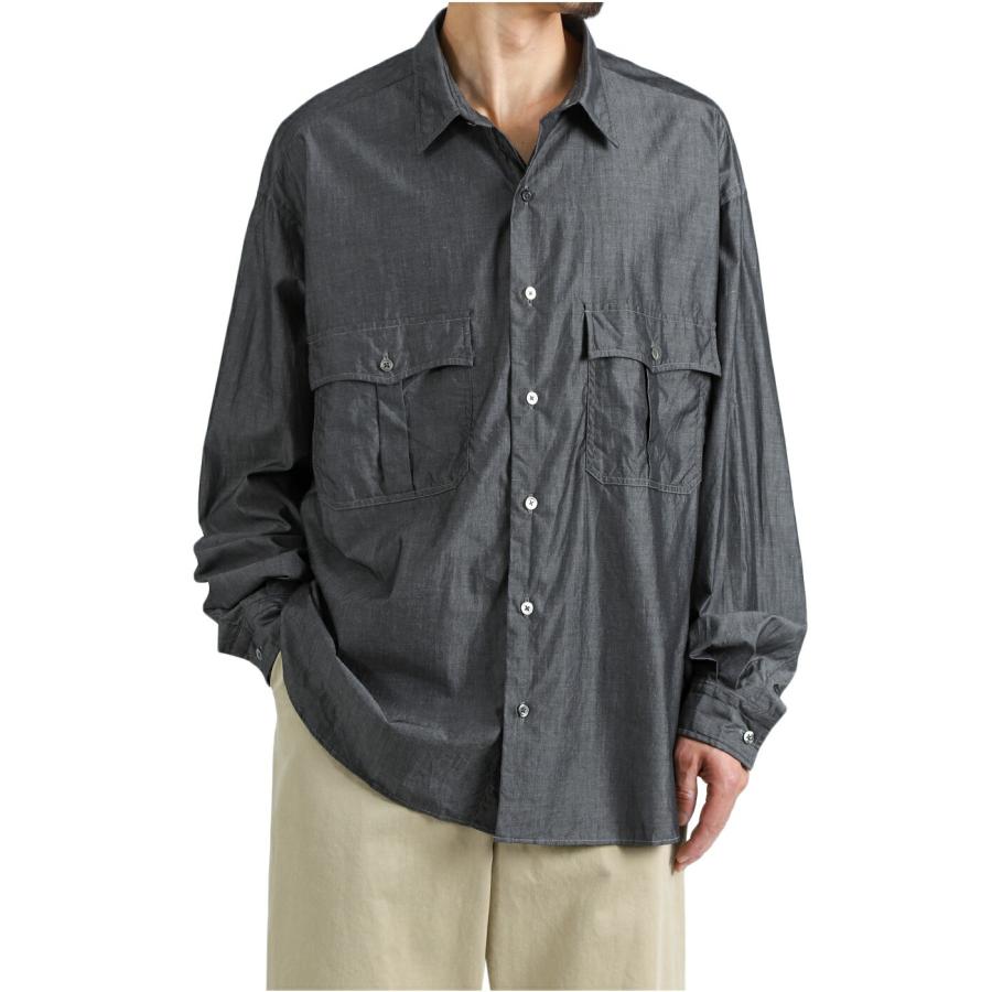 PORTER CLASSIC / ポータークラシック ： ROLL UP SHIRT (SUVIN GOLD SUPREME 140/2) ： PC-016-3981の画像