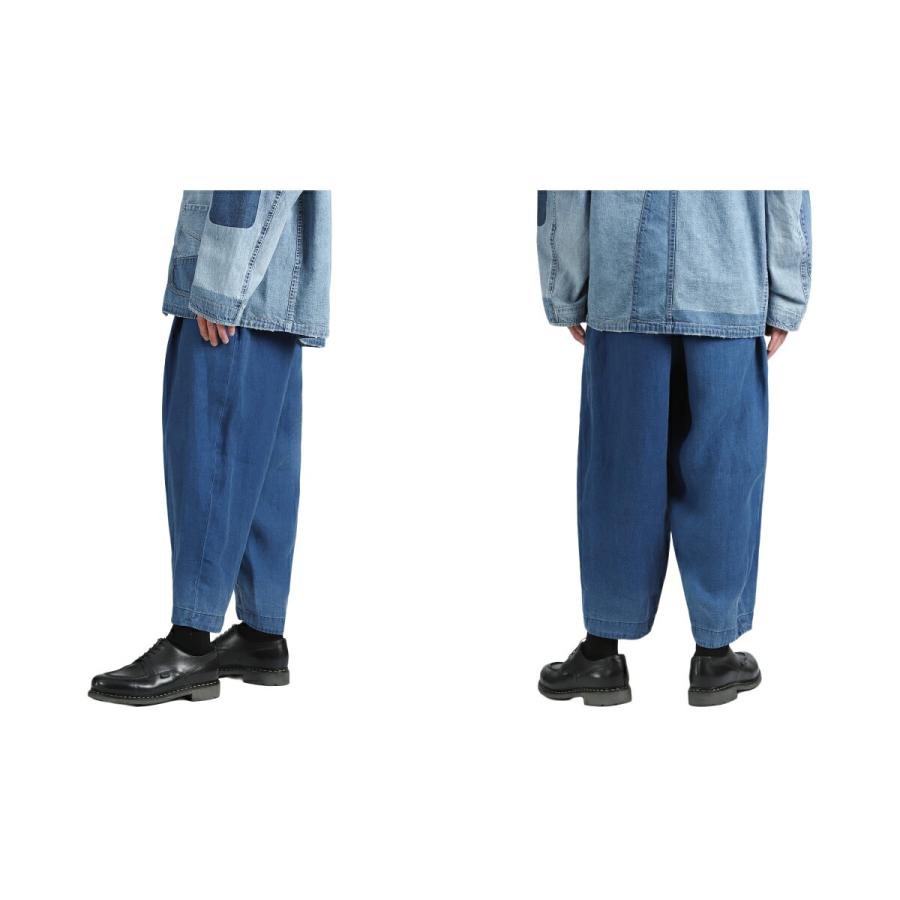 PORTER CLASSIC（ポータークラシック） ： INDIGO LINEN BEBOP PANTS
