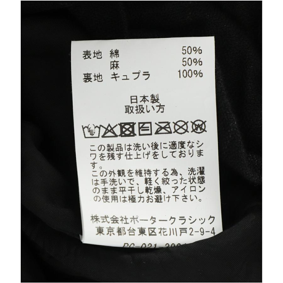 PORTER CLASSIC / ポータークラシック ： PIN STRIPE LINEN COTTON EASY PANTS / 全2色 ： PC-021-3904の画像