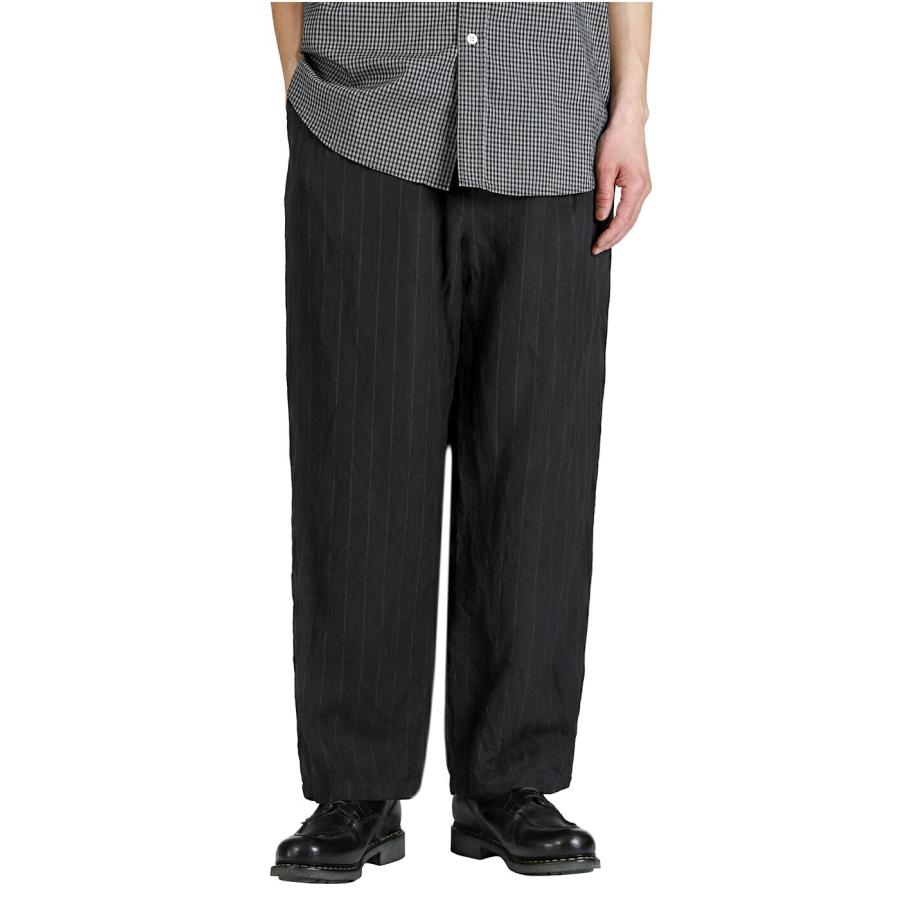 PORTER CLASSIC / ポータークラシック ： PIN STRIPE LINEN COTTON EASY PANTS / 全2色 ： PC-021-3904の画像