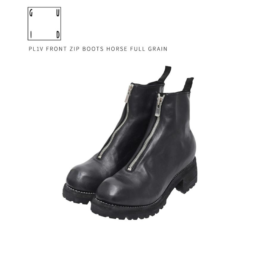 GUIDI（グイディ） ： PL1V FRONT ZIP BOOTS HORSE FULL GRAIN ： PL1V