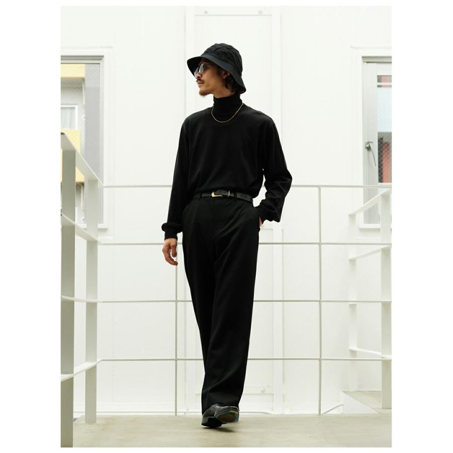 【新品未使用】PORT BY ARK☆ウールT ヘンリーネック☆1☆黒 Wool Henley Neck T-Shirt | PORT BY ARK(ポートバイアーク