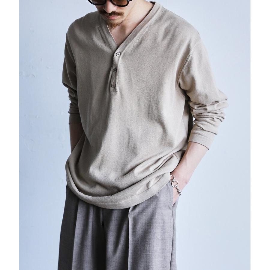 PORT BY ARK PORT BY ARK / ポートバイアーク ： Henley Neck Knit
