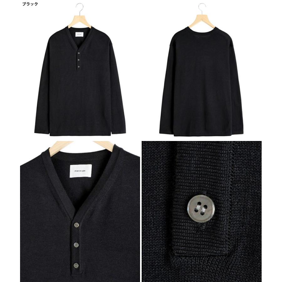 PORT BY ARK PORT BY ARK / ポートバイアーク ： Henley Neck Knit