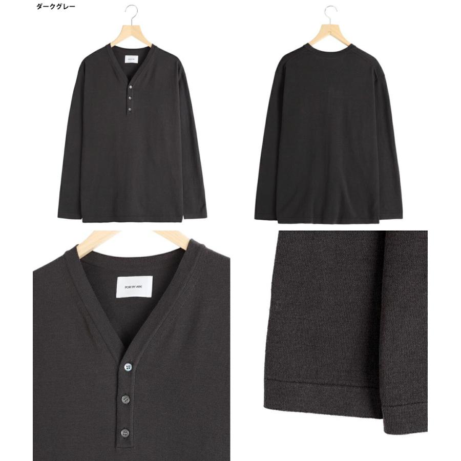 PORT BY ARK PORT BY ARK / ポートバイアーク ： Henley Neck Knit