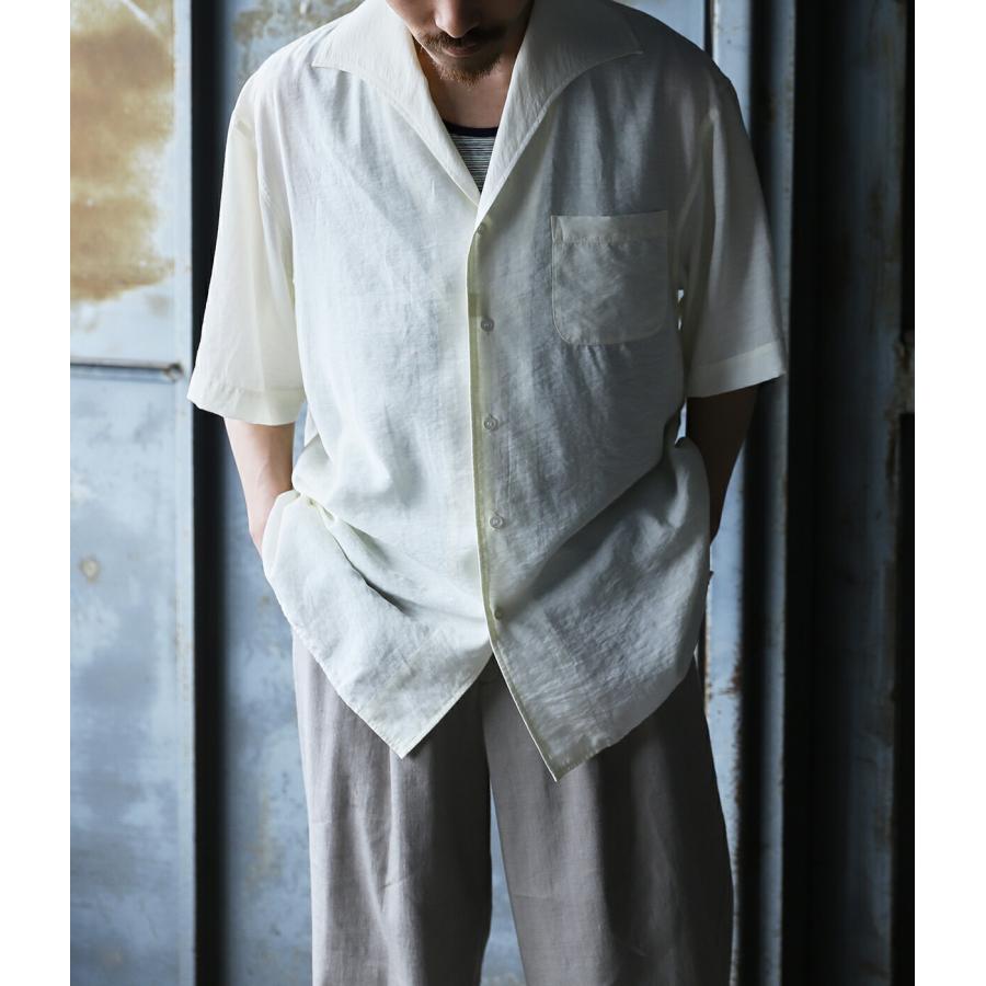 PORT BY ARK / ポートバイアーク ： Open Collar S/S Shirt 全3色 PO17