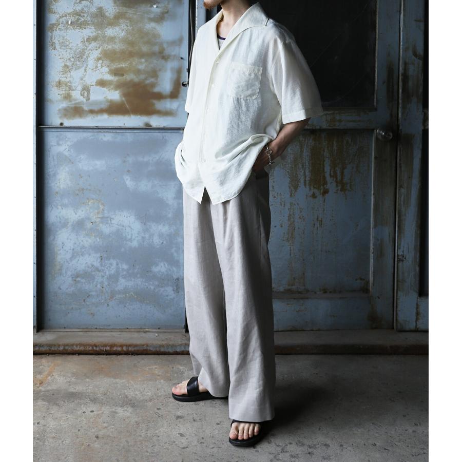 PORT BY ARK / ポートバイアーク ： Open Collar S/S Shirt 全3色 PO17