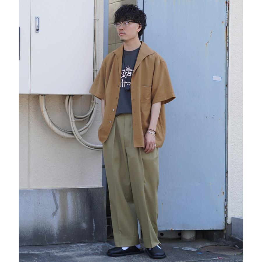 PORT BY ARK / ポートバイアーク ： Open Collar S/S Shirt 全3色 PO17