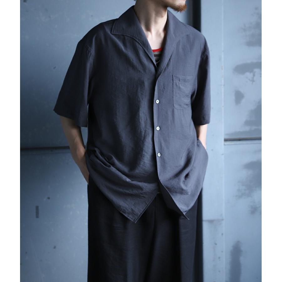 PORT BY ARK / ポートバイアーク ： Open Collar S/S Shirt 全3色 PO17