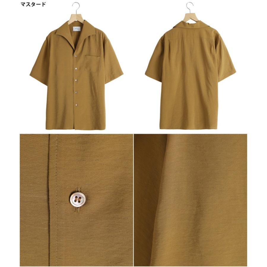 PORT BY ARK / ポートバイアーク ： Open Collar S/S Shirt 全3色 PO17