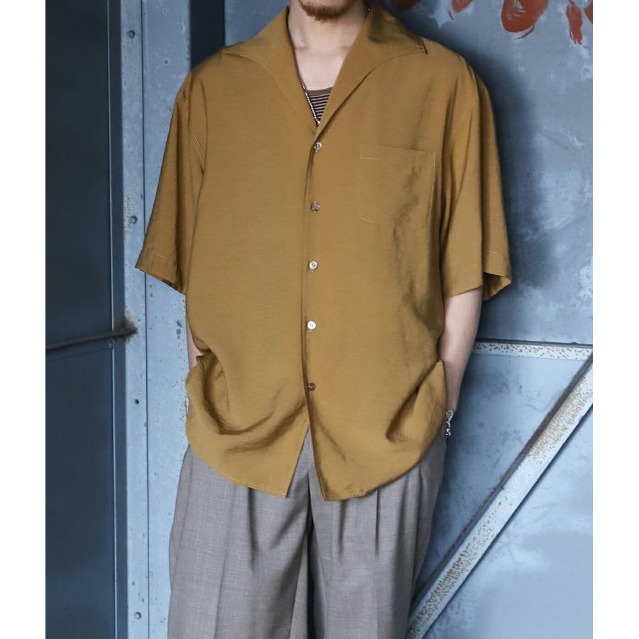 PORT BY ARK / ポートバイアーク ： Open Collar S/S Shirt 全3色 PO17