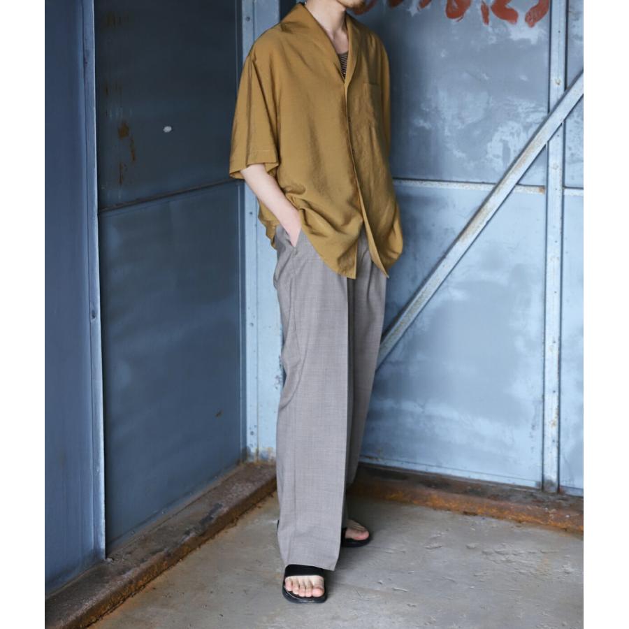 PORT BY ARK / ポートバイアーク ： Open Collar S/S Shirt 全3色 PO17