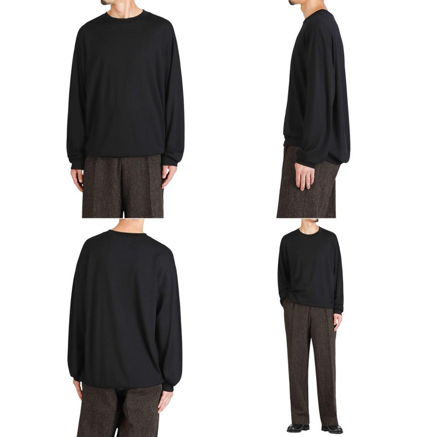 【新品未使用】PORT BY ARK☆ウールT ヘンリーネック☆1☆黒 Wool Henley Neck T-Shirt | PORT BY ARK(ポートバイアーク
