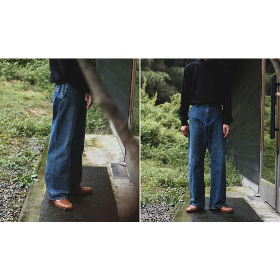 PORT BY ARK / ポートバイアーク ： Seamless Denim Pants - Vintage wash ： PO18-PT01