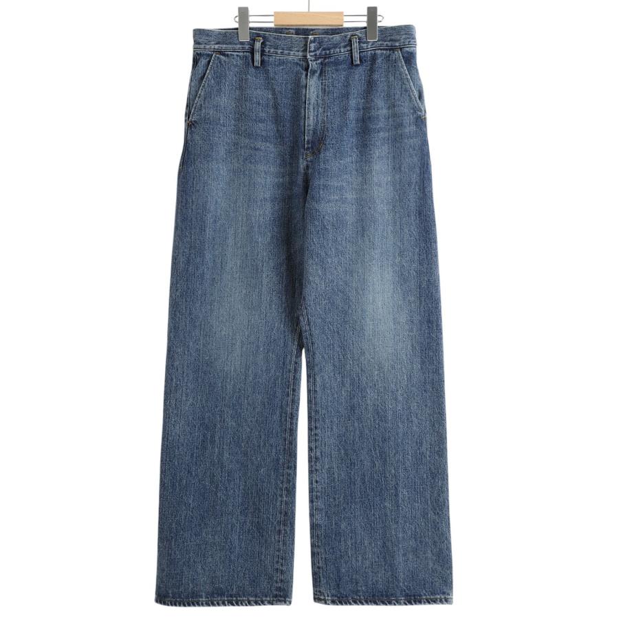 PORT BY ARK / ポートバイアーク ： Seamless Denim Pants - Vintage wash ： PO18-PT01