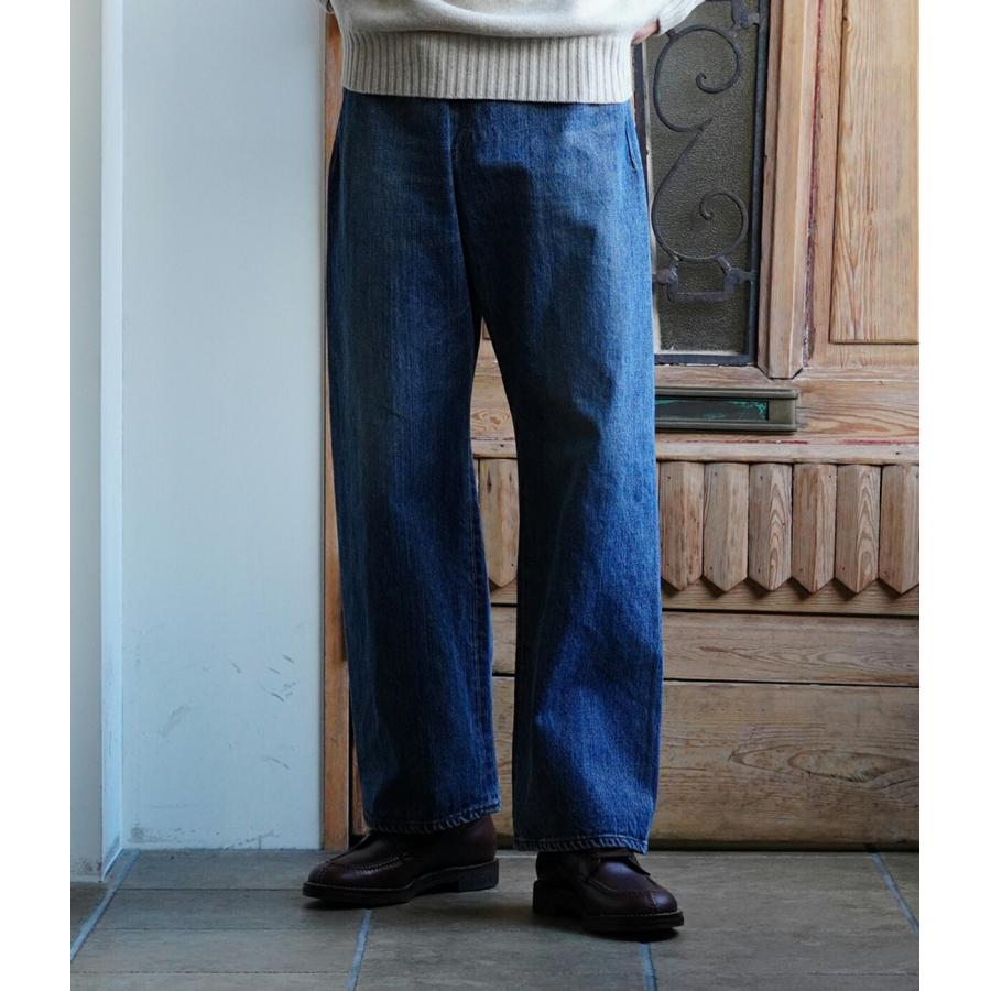 PORT BY ARK / ポートバイアーク ： Seamless Denim Pants - Vintage wash ： PO18-PT01