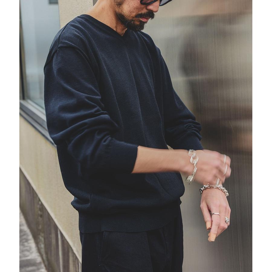PORT BY ARK PORT BY ARK / ポートバイアーク ： V Neck Knit / 全4色