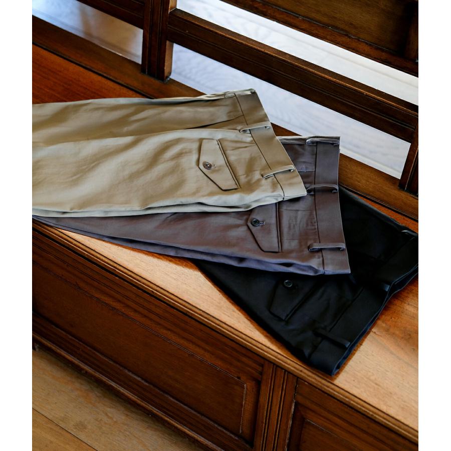 PORT BY ARK ポートバイアーク ： Twill Trousers / 全3色 ： PO19