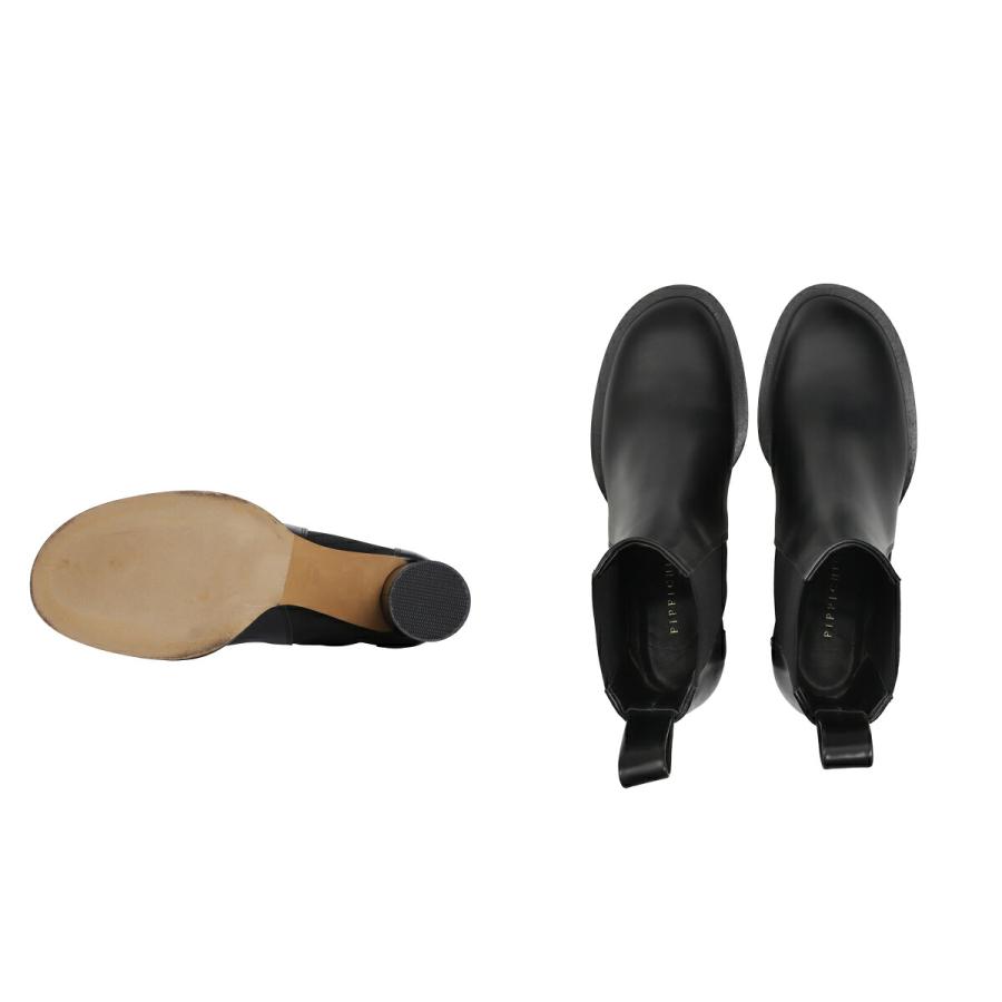 PIPPICHIC OBLIQUE コンバット ブーツ 37 1/2 ブラック PIPPICHIC（ピッピシック） ： [レディース]OBLIQUE SIDEGOA 8 ： PP26