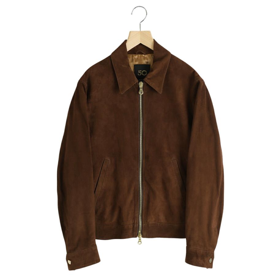 CINQUANTA（チンクワンタ） ： REGULAR COLLAR ZIP BLOUSON CAMOSCIO