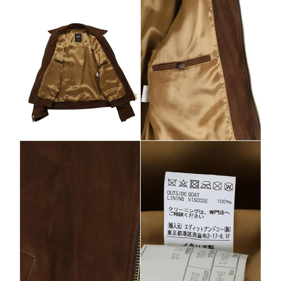 CINQUANTA（チンクワンタ） ： REGULAR COLLAR ZIP BLOUSON CAMOSCIO